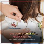 Short-Sleeved Waterproof Bibs for Baby Boys, Girls, and Toddlers 2-4 Years - Food Catcher Pocket - Recycled Polyester - Adorable Animal Print - Easy to Clean - Feeding Smock Apron - Image 5